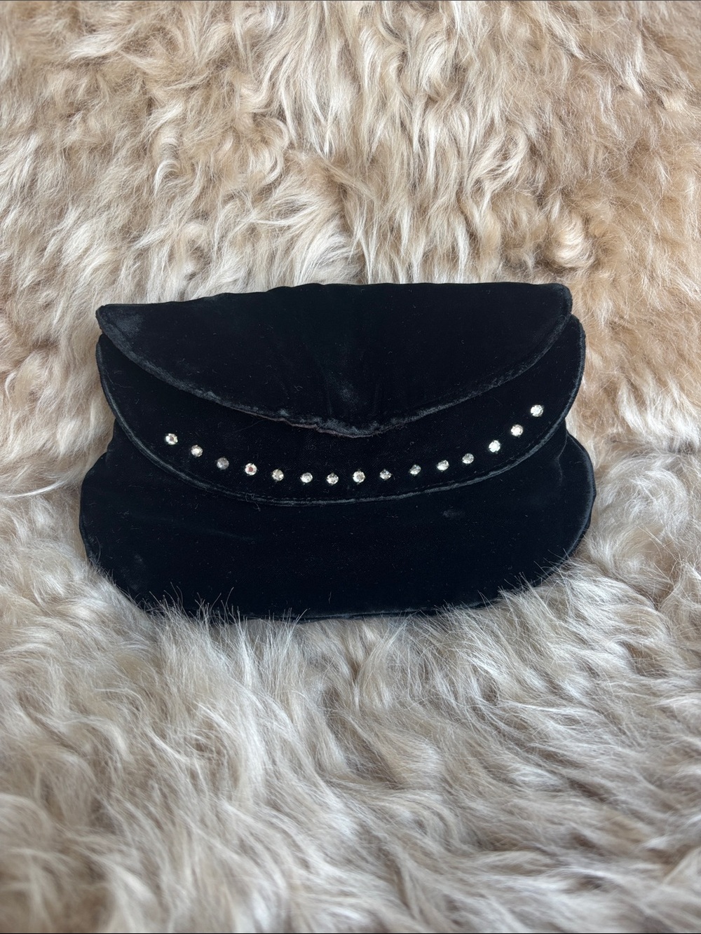 Vintage velvet clutch
